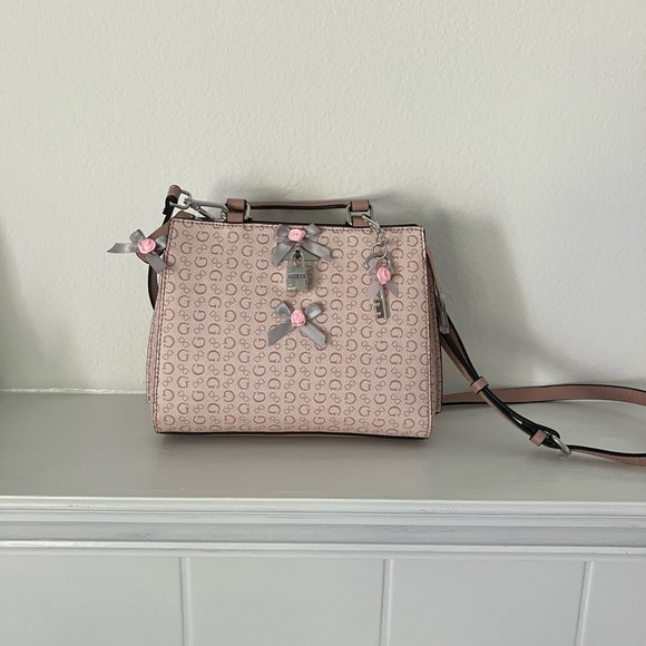 Guess Coquette Monogram Mini Crossbody Bag - Picture 2 of 6